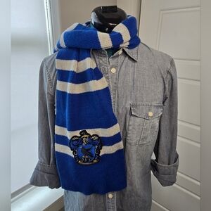 WIZARDING WORLD HARRY POTTER RAVENCLAW SCARF BLUE & GREY CREST UNISEX ADULT OS